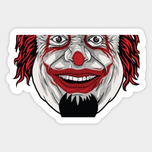 Creepy Clown Mask, Face Covering Sticker